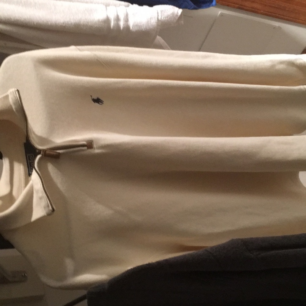 White polo pullover